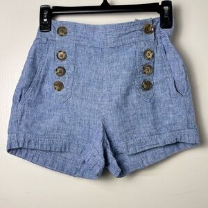 Express Light Blue High Waist Women's Shorts